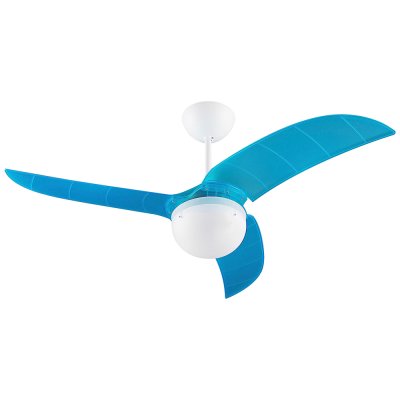 Lamp Ceiling Fan Acrylic Blade MODEL F348-1L-BL+RC 48" Blue