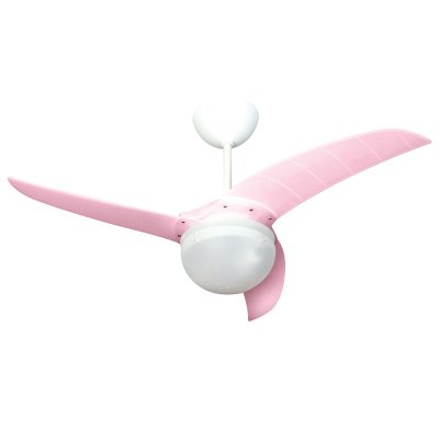 Lamp Ceiling Fan Acrylic Blade MODEL F348-1L-OR+RC 48" Pink