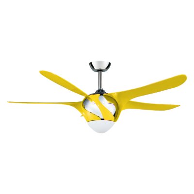 Lamp Ceiling Fan ABS Blade MODEL F630-5B-L-YE SIZE 54"  Yellow