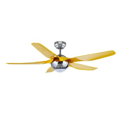 Lamp Ceiling Fan ABS Blade MODEL F830-LED-YL SIZE 56"  Yellow