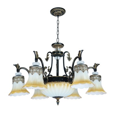 Pendant Lamp Model 06-ML-B9207-6+3 (E27x9) Black
