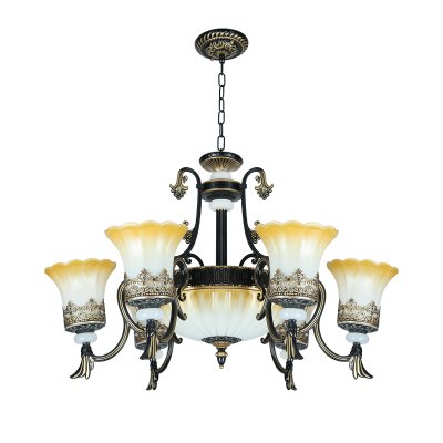 Pendant Lamp Model 06-ML-B9207-6+3 (E27x9) Black