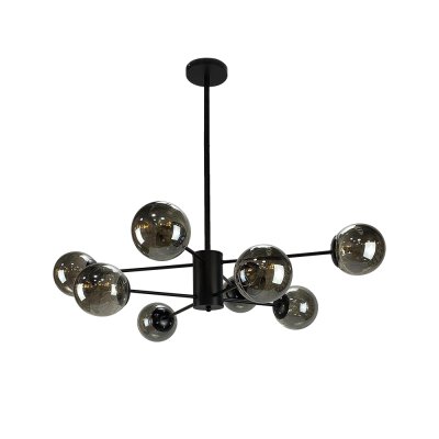 Hanging Lamp MODEL O6-SL-2007-BK-8 (G9x8) Black  (Free light bulbs)