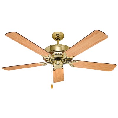 CEILING FAN Plywood Blade MODEL ST-13PB/NL SIZE 52" Polish brass/ light brown