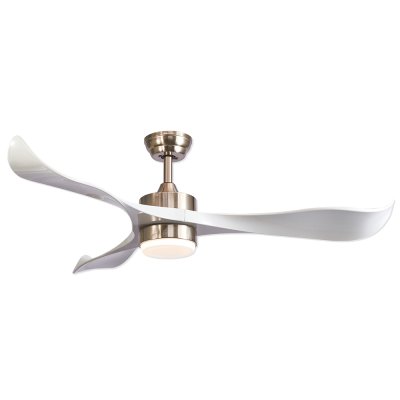 Lamp Ceiling Fan ABS Blade MODEL S-08  SIZE 52" Silver/ White