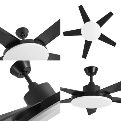 Lamp Ceiling Fan ABS Blade MODEL S-49-BK SIZE 46"  Black