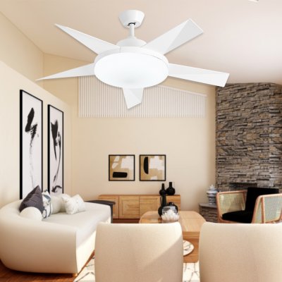 Lamp Ceiling Fan ABS Blade MODEL S-49-WH SIZE 46"  White