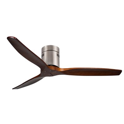 CEILING FAN Solid Wood Blade MODEL S-50-1  BN/OAK SIZE 52" Brushed Nickel/ Oak