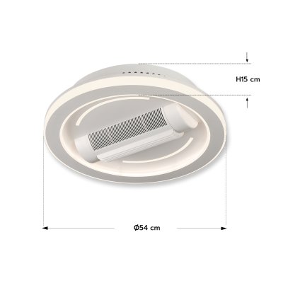โคมไฟพัดลม รุ่น DC21-6011 (LED 71W) 21 นิ้ว สีขาว