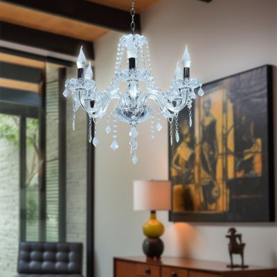 Pendant Lamp MODEL 07-SL-8543-6 CLEAR (E14x6) Clear