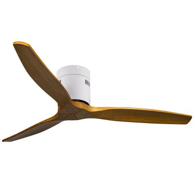 CEILING FAN Solid Wood Blade MODEL S-30-1 WH/MAPLE WH SIZE 52" White/Maple