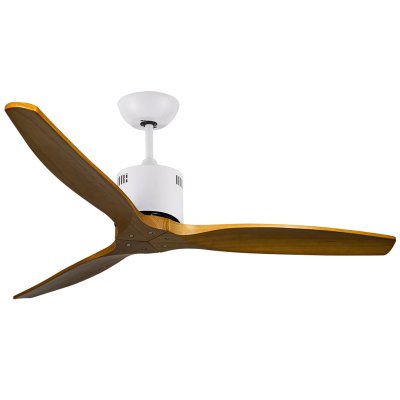 CEILING FAN Solid Wood Blade MODEL S-30 WH/MAPLE WH SIZE 52" White/Maple