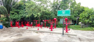 งานติดตั้งอำเภอกระแสสินธุ์ ลานวัดเชิงแสกลาง หมู่3 ต.เชิงแส