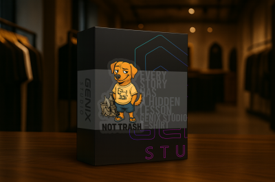 Genix Studio Premium Cotton Round Neck T-Shirt (Dog Boonrod: အမှိုက်မဟုတ်ပါ)