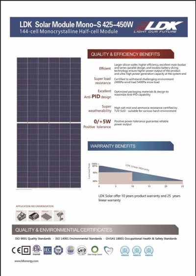 LDK MONO SOLAR PANEL 450W