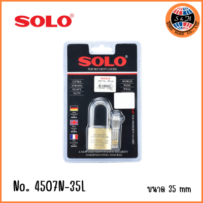 SOLO top security lock กุญแจโซโล รุ่น 4507 NL ขนาด 35-50 mm