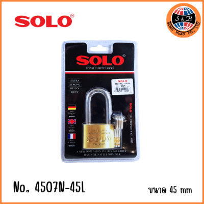 SOLO top security lock กุญแจโซโล รุ่น 4507 NL ขนาด 35-50 mm
