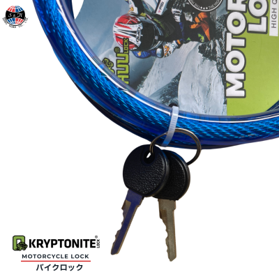 KRYPTONITE สายล็อครถ สายล็อคจักรยาน มอเตอร์ไซค์ สลิงล็อคกันขโมย หุ้ม PVC กันรอย ขนาด 65cm (รุ่นMK1251)