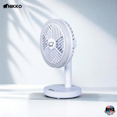 พัดสมชาร์จไฟ พร้อมโคมไฟและที่แขวน นิกโก้ Nikko Nkmf-l2875w