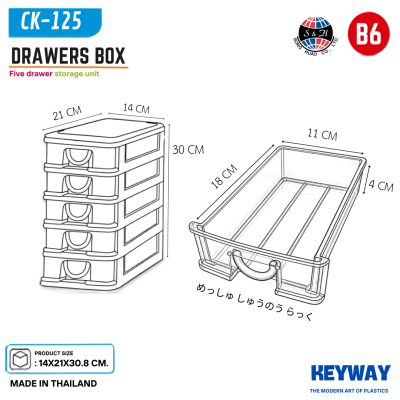 KEYWAY กล่องลิ้นชักมินิ 5 ชั้น CK-125