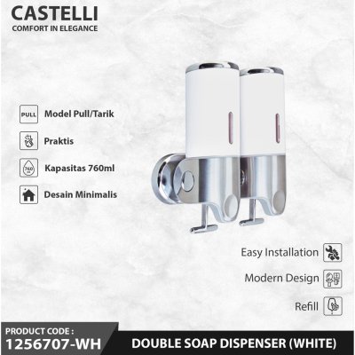 Dispenser Sabun Cair Castelli Tempat Sabun Cair Double Soap Dispenser - 1256707