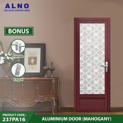 Pintu Kamar Mandi Alno Pintu Toilet Alumunium Mahogany - 237PA16
