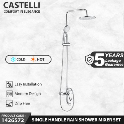 Rain Shower Castelli Shower Mixer 1 Set Dengan 5 Fungsi - 1426572