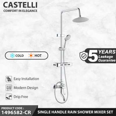Rain Shower Castelli Single Handle Rain Shower Mixer Set Dengan 3 Fungsi - 1496582-CR