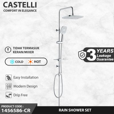 Rain Shower Castelli Single Handle Rain Shower Set - 1456586-CR