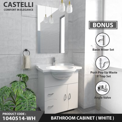 CASTELLI 1040514-WH Rak Wastafel Cuci Tangan Bathroom Cabinet