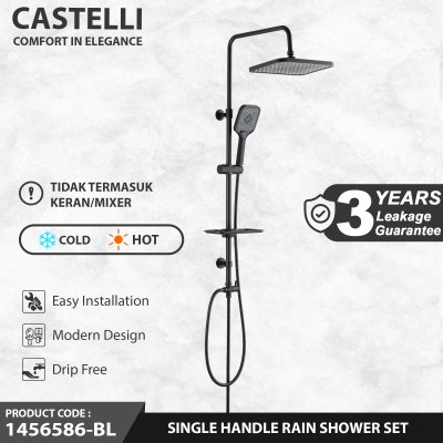 Rain Shower Castelli  Single Handle Rain Shower Set - 1456586-BL