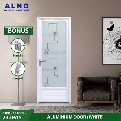 Pintu Kamar Mandi Alno Pintu Toilet Alumunium Whte - 237PA5