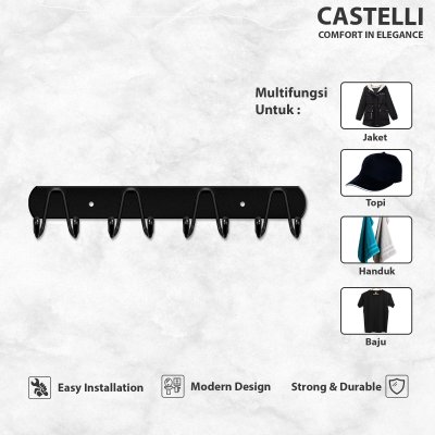 Hook isi 4 Castelli Gantungan Baju Handuk isi 4 - 1409909-04