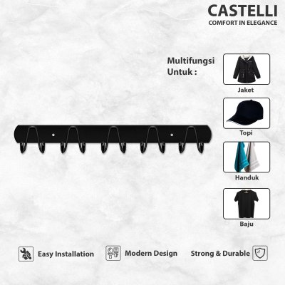 Hook isi 5 Castelli Gantungan Baju Handuk isi 5 - 1409909-05