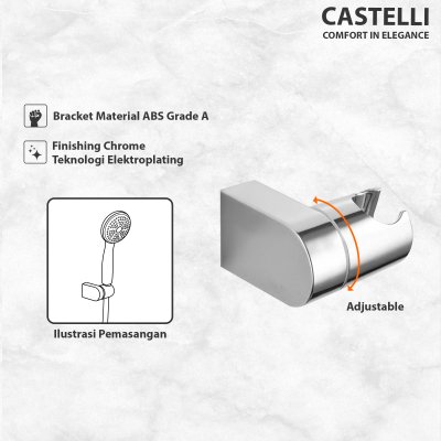 CASTELLI Shower Bracket Dudukan Gantungan Shower 1456057