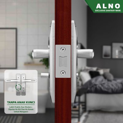 Pintu Kamar Mandi Alno Pintu Toilet Alumunium Mahogany - 237PA16