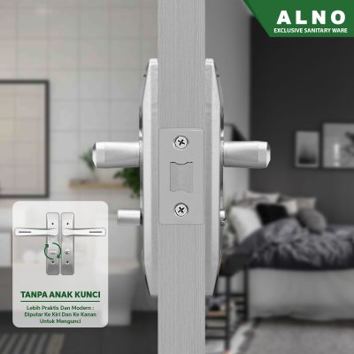 Pintu Kamar Mandi Alno Pintu Toilet Alumunium White - 237PA18