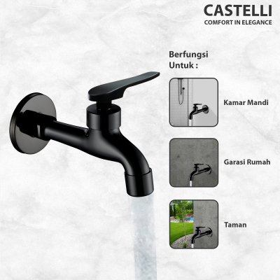 Keran Dinding Castelli Kran Tembok Kamar Mandi Panjang - 1445373