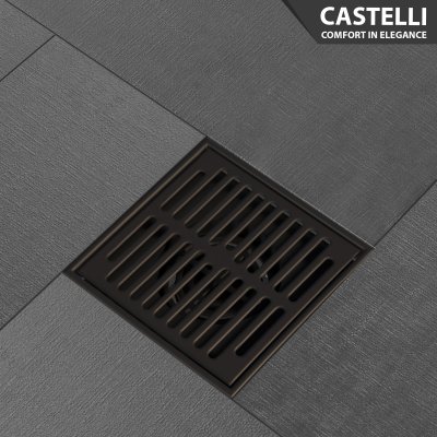 Floor Drain Castelli Saringan Pembuangan Air Kamar Mandi Gray - 1445139-GM
