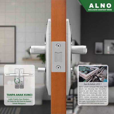 Pintu Kamar Mandi Alno Pintu Toilet UPVC Wood - 237PU05