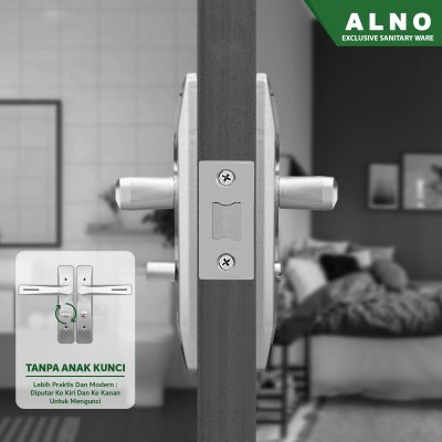 Pintu Kamar Mandi Alno Pintu Toilet Alumunium Grey - 237PA19