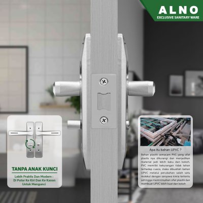 Pintu Kamar Mandi Alno Pintu Toilet UPVC Whte - 237PU02