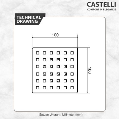 Floor Drain Castelli Saringan Pembuangan Air Kamar Mandi Model Jaring - 1445140