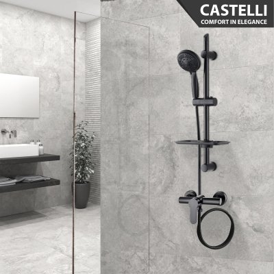Shower Bar Castelli Shower Bar 1 Set Dengan 5 Fungsi Hand Shower - 1456061