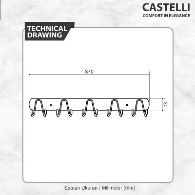 Hook isi 5 Castelli Gantungan Baju Handuk isi 5 - 1409909-05