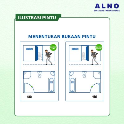 Pintu Kamar Mandi Alno Pintu Toilet UPVC Wood - 237PU05