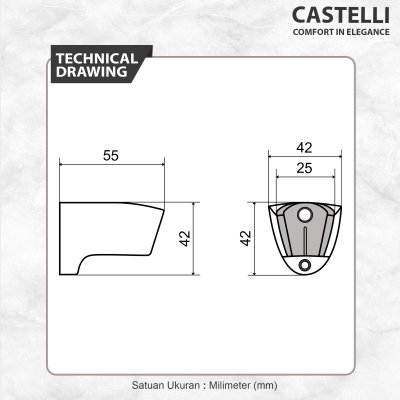 CASTELLI Shower Bracket Dudukan Gantungan Shower 1456056