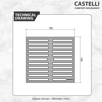 Floor Drain Castelli Saringan Pembuangan Air Kamar Mandi - 1445139-CR