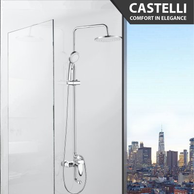 Rain Shower Castelli Shower Mixer 1 Set Dengan 5 Fungsi - 1426572