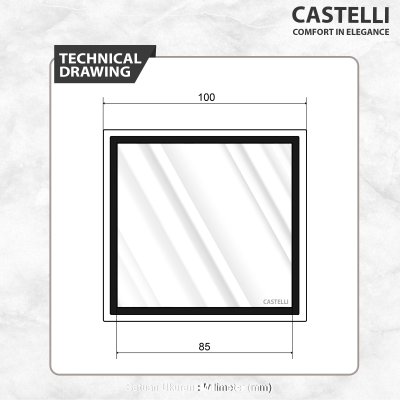 Floor Drain Castelli Saringan Pembuangan Air Kamar Mandi Model Persegi - 1445141